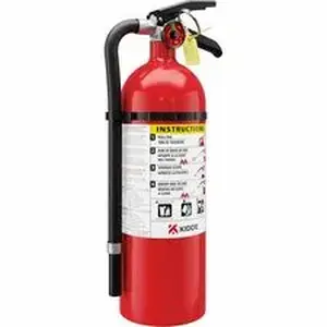 Carrier KID 21032142 - Kidde Pro 5 MP-1 Fire Extinguisher - 5.50 lb Capacity - A: Common Combustibles, B: Flammable Liquids, C: Live Electrical Equipment - Rechargeable, Impact Resistant, Safety Pin