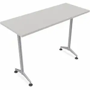 Specialt SCT ZT73BHMSGR8 - Special-T ZIA Series Training Tables Collection - Rectangle Top - Powder Coated T-shaped Base x 24" Table Top Width x 48" Table Top Depth - 42" Height - Training - Gray