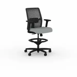 Hon Company HON TSR0A0S39BST - HON Ignition 2.0 Sitting Stool - Charcoal Back Color - Low Back - Gray - 1 Each