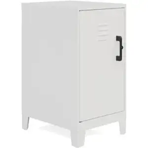 Nusparc NPR SL218ZZWE - Personal Locker - 2 Shelve(s) - for Office, Home, Sport Equipments, Toy, Game, Classroom, Playroom, Basement, Garage - Overall Size 27.5" Height x 14.2" Width x 18" Depth - White - Steel - TAA Compliant