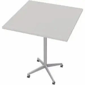 Specialt SCT ZIAH52MSGR6 - Special-T ZIA Series Hospitality Tables Collection - Square Top - Powder Coated X-shaped Base - Mid-Century Modern Style x 42" Table Top Width x 42" Table Top Depth - 42" Height - Hospitality, Office - Gray