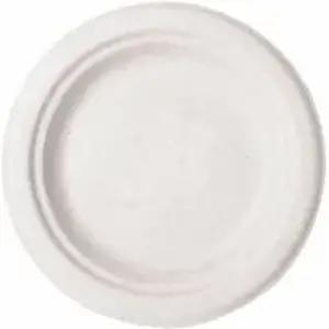 Vegware Ltd VEG VWP016NFA - Vegware Sugarcane Plates - Food - 6" Diameter - Natural - Sugarcane, Molded Fiber Body - 1000 / Carton