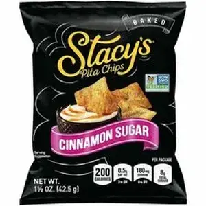 Green Rabbit GRR 20900651 - Stacy's Cinnamon Sugar Pita Chips - No Artificial Color, No Artificial Flavor - Cinnamon - 1 / Carton
