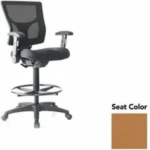 Lorell LLR 62021073 - Conjure Office Stool - Dillon Fiesta Polyurethane Foam Seat - Mesh Back - Armrest - 1 Each