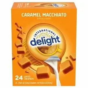 Whitewave Foods Company ITD 101766 - International Delight Single-Serve Liquid Creamer - Caramel Macchiato Flavor - 0.50 fl oz (15 mL) - 1 Serving - 6 / Carton