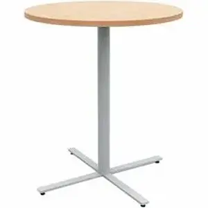 Safco Products SAF JN36RDX42FMP - Safco Jurni Bistro Table with Round Top - Round Top - Textured, Powder Coated Base - Modern Style - 36" Table Top Diameter - 42" Height - Cafeteria - Assembly Required - Fusion Maple - Laminate Top Material - 1 Each