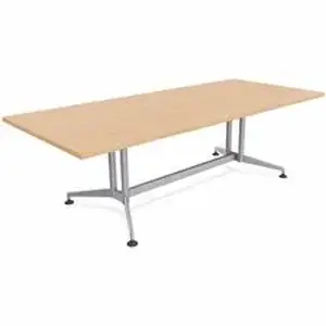 Specialt SCT ZCON55MSKM2 - Special-T ZIA Series Conference Tables Collection - Rectangle Top - Powder Coated Double Column Base x 96" Table Top Width x 48" Table Top Depth - 29" Height - Conference Room, Meeting - Kensington Maple