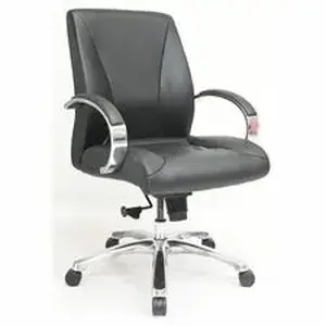 Lorell LLR 63311 - Chair - Mid Back - Black - Polyurethane - Armrest - 1 Each