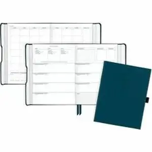 Acco Brands AAG FD20020 - At-a-Glance Foundation Undated Weekly/Monthly Planner 8-1/2" x 6-3/4" Blue - Weekly, Monthly - 6 3/4" x 8 1/2" Sheet Size - Blue - Undated - 1 Each