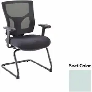 Lorell LLR 62009102 - Conjure Sled Base Guest Chair - Castillo Breezy Polyurethane Foam Seat - Mesh Back - Mid Back - Cantilever, Sled Base - Armrest - 1 Each