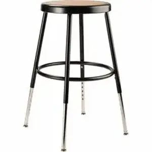 National Public Seating Corp. NPS 6218H10 - National Public Seating 6200 Series Heavy-Duty Stools - Masonite Seat Color - Masonite Seat Material - Black Frame Color - Steel Frame Material - Four-legged Base - Black - 1 Each