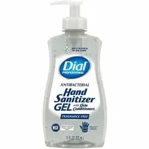 Henkel Corporation DIA 35482CT - Dial Professional Hand Sanitizer Gel - Fragrance-free Scent - 11 fl oz - Pump Dispenser - Bacteria Remover - Hand - Moisturizing - Clear - Dye-free - 12 / Carton