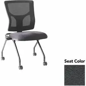 Lorell LLR 6202046 - Conjure Mesh Training Chairs - Fuse Azurean Polyurethane Foam Seat - Mesh Back - 2 / Carton