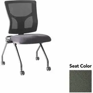 Lorell LLR 6202067 - Conjure Mesh Training Chairs - Perfection Olive Green Polyurethane Foam Seat - Mesh Back - 2 / Carton