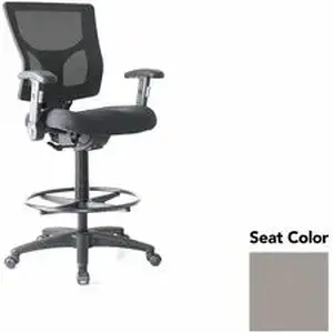 Lorell LLR 62021071 - Conjure Office Stool - Castillo Metal Polyurethane Foam Seat - Mesh Back - Armrest - 1 Each