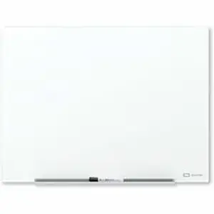 Acco Brands QRT Q14735F01IMW - Quartet InvisaMount Anti-Glare Dry-Erase Board - 48" (4 ft) Width x 36" (3 ft) Height - White Glass Surface - Magnetic - Anti-glare, Non-absorbent, Stain Resistant, Ghost Resistant, Scratch Resistant, Dent Resistant - 1 Each