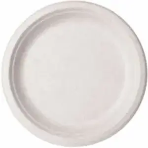 Vegware Ltd VEG VWP013NFA - Vegware Sugarcane Plates - Food - 9" Diameter - Natural - Sugarcane, Molded Fiber Body - 500 / Carton