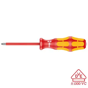 Wera 05006162001 - Kraftform Plus VDE 165i Insulated Screwdriver - Pozidriv