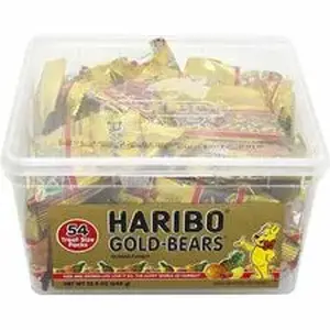 Green Rabbit GRR 20900181 - Haribo Gold Gummi Bears - Fruity - 54 / Carton