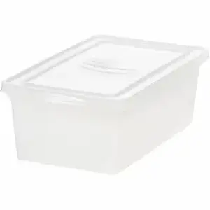 Iris IRS 100145 - 6QT Non-Latching Box - External Dimensions: 14.3" Length x 8.3" Width x 4.9" Height - 1.50 gal - Lid Closure - Stackable - For Toy, School Supplies - 1 Each