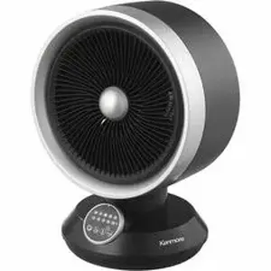 Equity ESM KM60079BK - ESM Desk Fan & Heater Combo - 2 x Heat Settings - Remote Control - Oscillation - Office, Room, Kitchen - Desk - Black