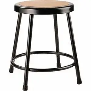 National Public Seating Corp. NPS 621810 - National Public Seating 6200 Series Heavy-Duty Stools - Masonite Seat Color - Black Frame Color - Steel Frame Material - Four-legged Base - Black - 1 Each