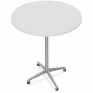 Specialt SCT ZIAH54MSWH6 - Special-T ZIA Series Hospitality Tables Collection - Round Top - Powder Coated X-shaped Base - Mid-Century Modern Style x 42" Table Top Diameter - 42" Height - Hospitality, Office - White