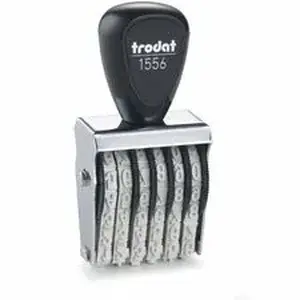 Trodat Gmbh TDT RN026 - Trodat 6-Digit Numberer - Number Stamp - 6 Bands - Gray - Rubber, Steel - 1 Each