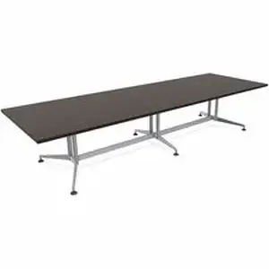 Specialt SCT ZCON61MSER2 - Special-T ZIA Series Conference Tables Collection - Rectangle Top - Powder Coated Double Column Base x 12 ft Table Top Width x 48" Table Top Depth - 29" Height - Conference Room, Meeting - Ebony Recon