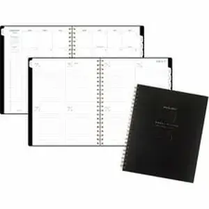 Acco Brands AAG YP905L05 - At-A-Glance Signature Lite Weekly Monthly Planner - Monthly, Weekly - 12 Month - January 2025 to December 2025 - 1 Week, 1 Month Double Page Layout - 8 1/2" x 11" Sheet Size - Wire Bound - Black - Black Cover - Daily Block, Contact Sheet, Event Calendar, Holiday Listing, Sticker Sheet, Bleed Resistant Paper, Flexible Cover, Monthly Planner, Dated Planning Page, Tabbed, Durable Cover, ... - 1 Each