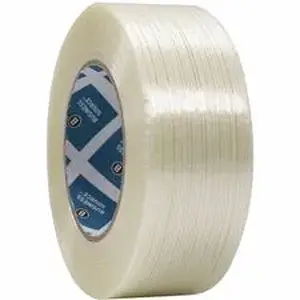 Business Source BSN 64026 - Filament Tape - 60 yd Length x 2" Width - 3" Core - White - Film (Fiberglass Reinforced) Backing - 1 Roll