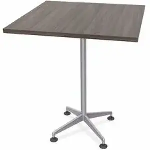 Specialt SCT ZIAH27MSGD8 - Special-T ZIA Series Hospitality Tables Collection - Square Top - Powder Coated X-shaped Base - Mid-Century Modern Style x 36" Table Top Width x 36" Table Top Depth - 42" Height - Hospitality, Office - Gray Driftwood