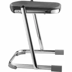 National Public Seating Corp. NPS 6618 - National Public Seating 6600 Series Elephant Z-Stool - Black Seat Color - Polypropylene Seat Material - Chrome Frame Color - Steel Frame Material - Sled, U-Style Base - Thermoplastic Polyurethane (TPU) - 1 Each