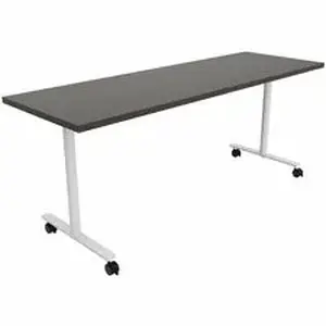Safco Products SAF JN7224FXCANT - Safco Jurni Multi-Purpose Table with T-Leg & Casters - Laminated Top - Powder Coated T-shaped Base - 72" Table Top Width x 24" Table Top Depth x 1.10" Table Top Thickness - 29" Height - Multipurpose - Assembly Required - Asian Night - Laminate Top Material - 1 Each