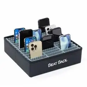 The Original Seat Sack Company SSK PB036 - Seat Sack Classroom Cell Phone Organizer Tray - 36 - 3.50" Height x 12.50" Width x 4.90" Depth - Desk - Portable, Foldable, Lightweight, Durable, Impact Resistant - Black - Polyester Fabric, Plastic - 1 Each