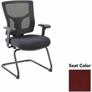 Lorell LLR 6200944 - Conjure Sled Base Guest Chair - Forte Port Polyurethane Foam Seat - Mesh Back - Mid Back - Cantilever, Sled Base - Armrest - 1 Each