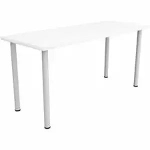 Safco Products SAF JN6024FTGDWT - Safco Jurni Multi-Purp. Table w/Post Leg & Glides - Powder Coated Post Leg Base - Modern Style x 60" Table Top Width x 24" Table Top Depth x 1.10" Table Top Thickness - 29" Height - Multipurpose - Assembly Required - Designer White - Laminate Top Material - 1 Each