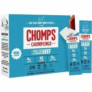 We Are The Chompians Llc CHS LCSB24 - CHOMPS Chomplings Sea Salt Beef Jerky Sticks - 0.50 oz - 24 / Pack