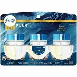 Procter & Gamble PGC 13835 - Febreze FadeDefy PLUG Air Freshener - 2.63 oz - Ocean - 50 Day - Odor Neutralizer - 3 / Pack