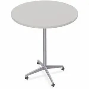 Specialt SCT ZIAH54MSGR6 - Special-T ZIA Series Hospitality Tables Collection - Round Top - Powder Coated X-shaped Base - Mid-Century Modern Style x 42" Table Top Diameter - 42" Height - Hospitality, Office - Gray