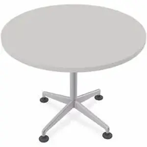 Specialt SCT ZIAH03MSGR10 - Special-T ZIA Series Hospitality Tables Collection - Round Top - Powder Coated X-shaped Base - Mid-Century Modern Style x 36" Table Top Diameter - 29" Height - Hospitality, Office - Gray