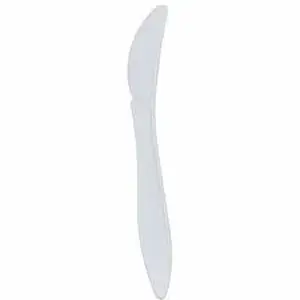 Lollicup Usa Inc KRT U2006W - Karat Knife Med-weight/White - Knife - Knife - Restaurant, Cafeteria - Polypropylene Plastic - White - 100/Box - 10 / Carton