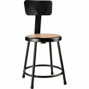 National Public Seating Corp. NPS 6218B10 - National Public Seating 6200 Series Heavy-Duty Stools - Masonite Seat Color - Masonite Seat Material - Black Frame Color - Steel Frame Material - Four-legged Base - Black - 1 Each