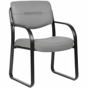 Norstar Office Products Inc BOP 9529GY - Boss Chair - Sled Base - Gray - 1 Each