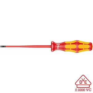 Wera 05006440001 - 160iS VDE Insulated Slotted Screwdriver 0.6x3.5x100mm