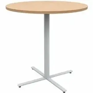 Safco Products SAF JN42RDX42FMP - Safco Jurni Bistro Table with Round Top - Round Top - Textured, Powder Coated Base - Modern Style - 42" Table Top Diameter - 42" Height - Cafeteria - Assembly Required - Fusion Maple - Laminate Top Material - 1 Each
