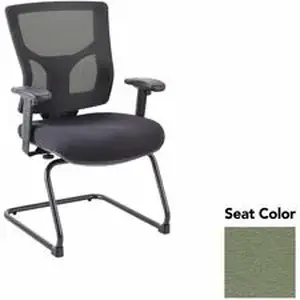 Lorell LLR 6200948 - Conjure Sled Base Guest Chair - Fuse Cress Polyurethane Foam Seat - Mesh Back - Mid Back - Cantilever, Sled Base - Armrest - 1 Each