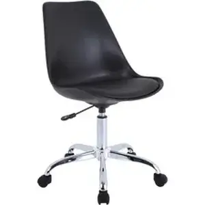 Nusparc NPR CH303CNBK - Padded Seat Poly Task Chair - Poly Seat Material