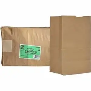 Ajm Packaging Corp. AJM SQ50NP5CHDES - AJM Squat Grocery Bags - Natural Kraft - Paper - Grocery, Supplies - 500 / Carton