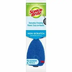 3m MMM 48312RSCRRP - Scotch-Brite Non-Scratch Dishwand Pads - 2 / Pack - Blue